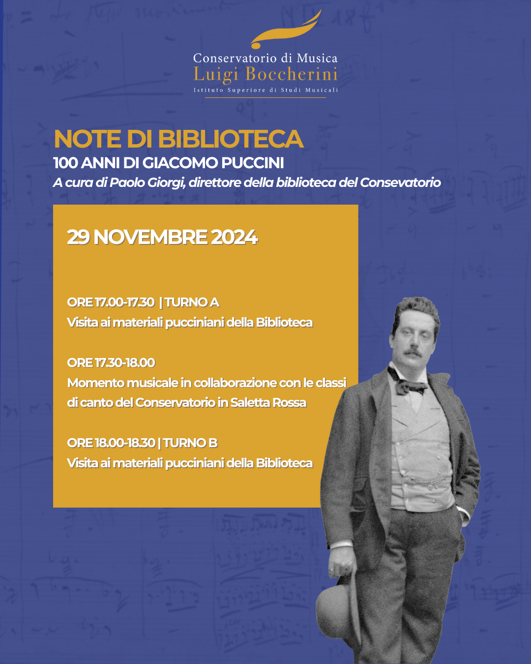 Note di Biblioteca – 29 novembre 2024 – 100 anni di Giacomo Puccini