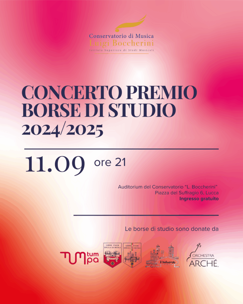 Concerto vincitori borse di studio per merito 2024/2025