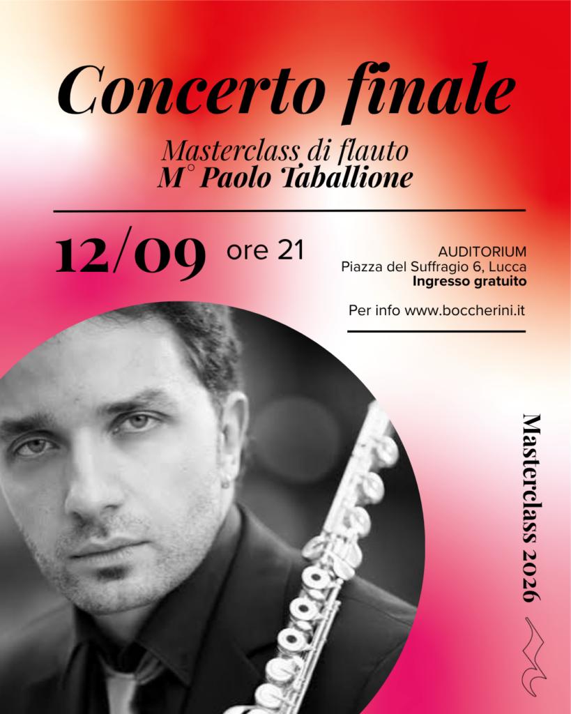 Concerto allievi e allieve Masterclass di flauto M° Taballione